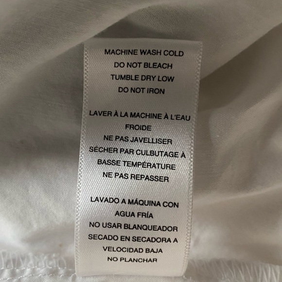 Michael Kors White Cropped Summer Blouse Size M - Picture 5 of 6